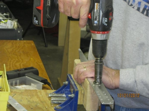 I am using the microstop to cut the countersink holes.