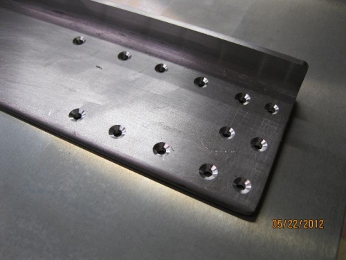 Countersink support angle.