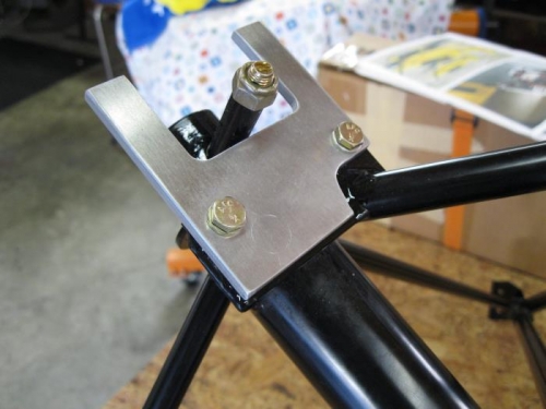 Steering limit bracket.