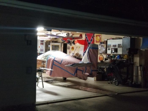 Looking into Jeff's shop.