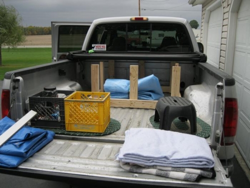 Gathering what i think I my need for the trip to Oickup the engine.