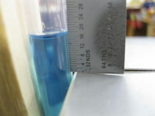 Re-verified wing position with a water level.