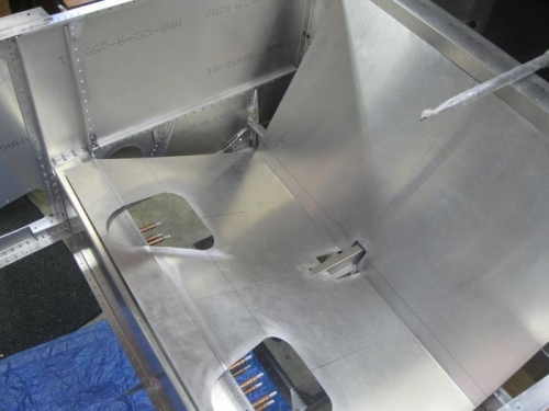 Seat pan in the fuselage.