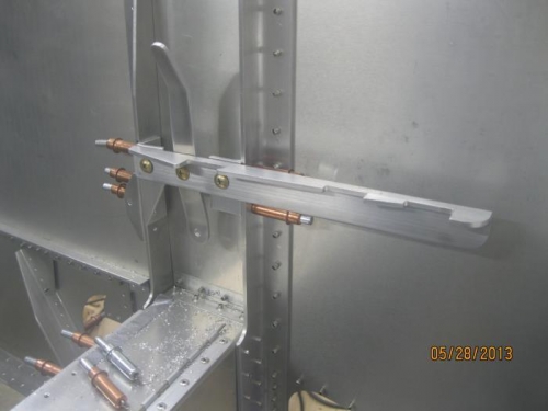 Trim handle and flap bracket.