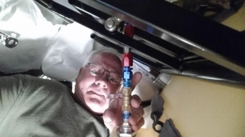 Yes I was able to get in and install the fuel line and tank straps.