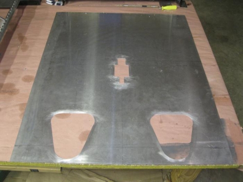 Finished seat pan cutouts.