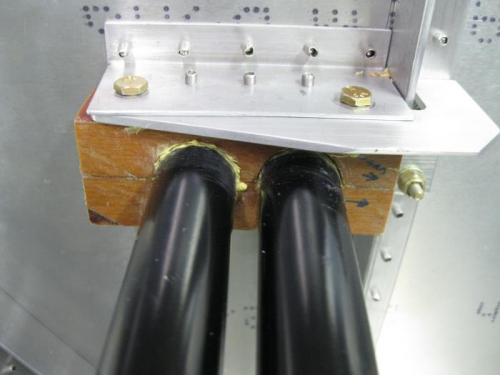 Left pivot block and pedar assembly installed.