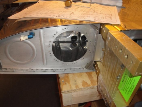 Fuel tank access hatch removed