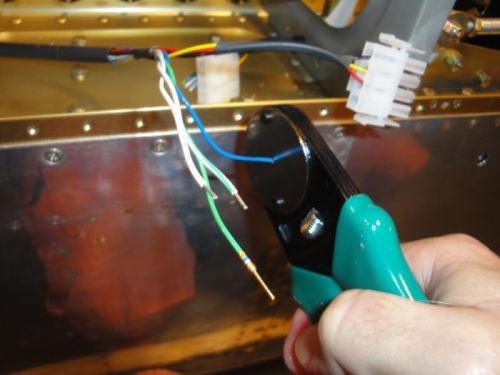 DSub crimping tool in action