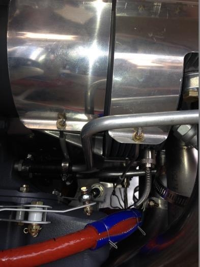 Baffle bottom wraps' connecting rods installed