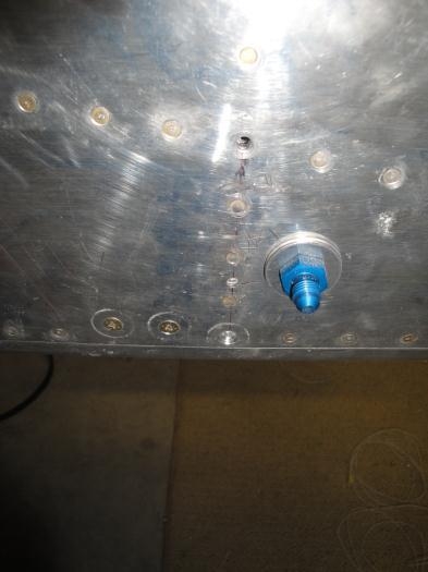 Holes drilled, counter-sunk