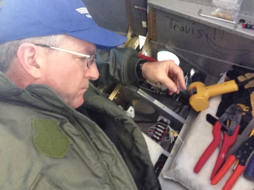 Installing female pins to the aircraft's stick wiring