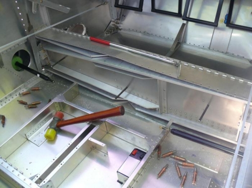 Wings in position & pinned