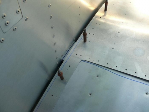 blue line signifies trim amount