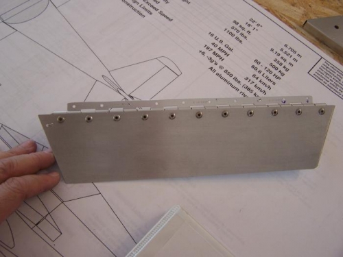 Trim Tab Top View w/Hinge