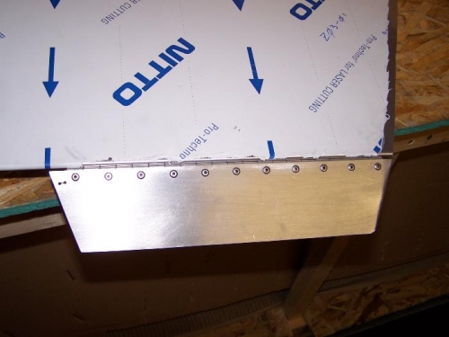 Top Side, Left Elevator, showing Trim Tab Mounting