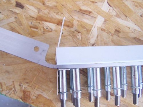 Top shot of clip alignment