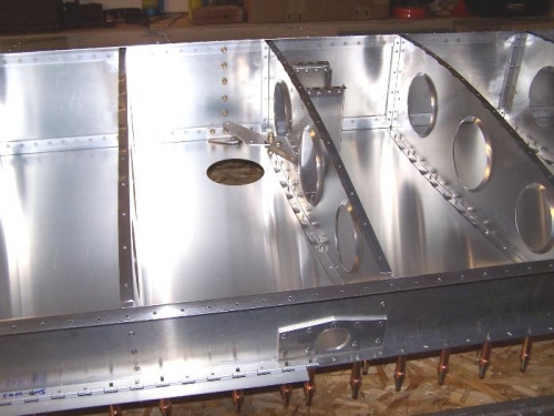 Opened Wing Bay Ready for Deburr