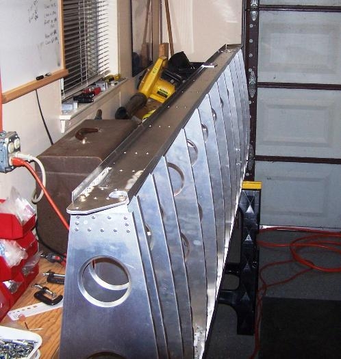 Top View showing riveted aft spar