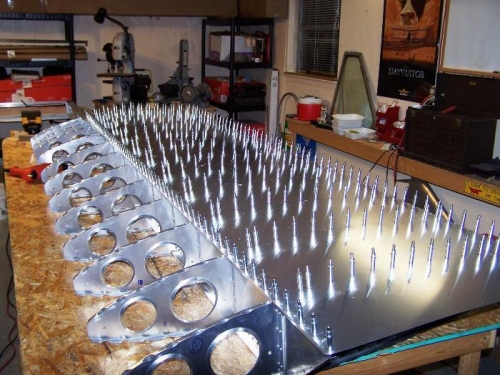 Upper Aft Skin Cleco'd in Position