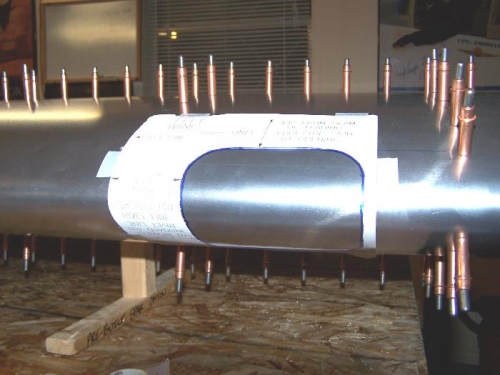 Positioned Template for Landing Light Cutout