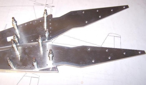 Counterbalance brackets cleco'd to ribs