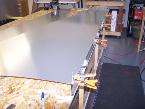 Right Skin Clamped; Ready for Pilot Drill