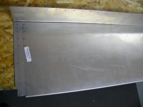 Fwd Zee skin pilot drilled / marked / centerpunched / notched