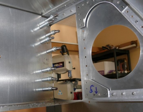 Pilot drilled left side fwd tunnel zee