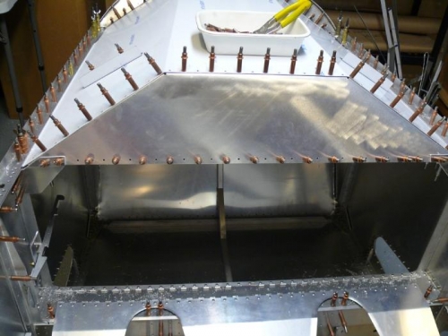 Panel up-drilled, lower support in place