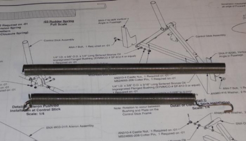 Stock spring above, modified below