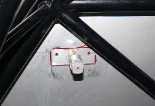 Drilling template secured in position