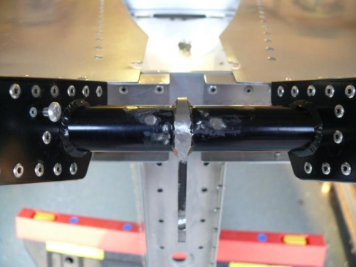 Ground-Down Area of Control Horn (not painted yet)