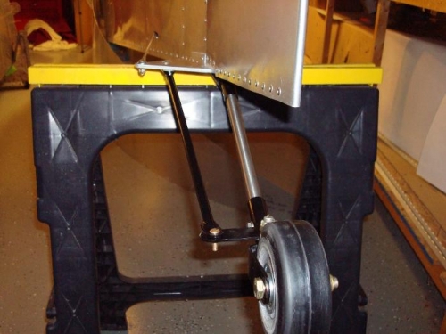 Tailwheel Installed; Pushrod trial fit