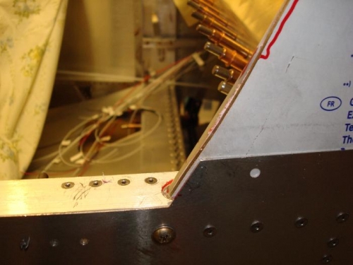 Showing aft edge trimmed (no final smoothing done yet)