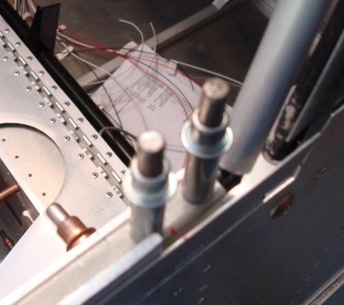 Rivet holes in canopy bow angles