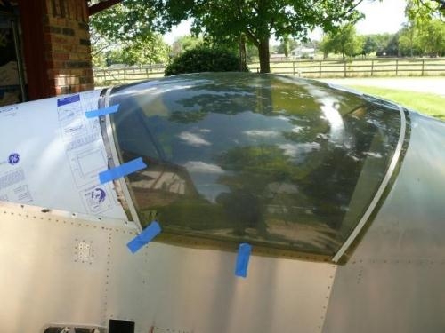 Front edge trimmed, aft edge taped