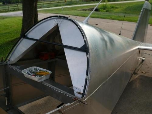 Aft bow; tape locates 5  3/8