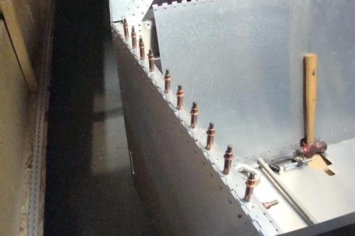 Canopy Hinge Positioned and Drilled