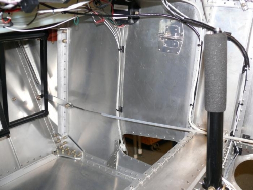 Secured pitot/static & lighting wires