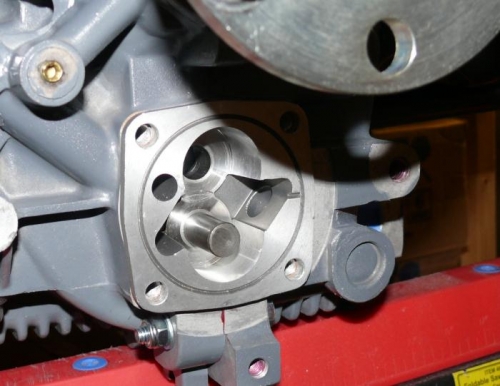 Pump housing installed