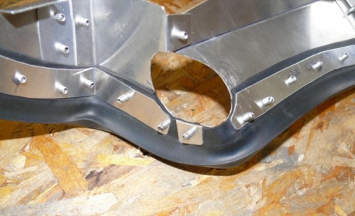 Back side of left exhaust relief