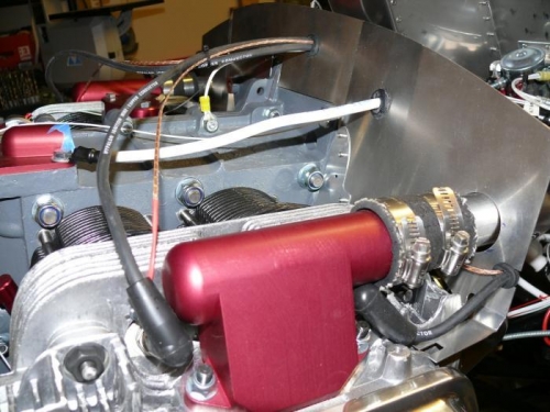 Overall from side showing plug wire routings