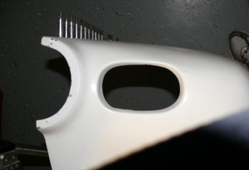 Left Cowl Half (camera strap lower right)