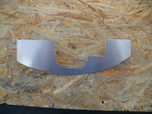 Upper oil cooler baffle - post-trimming