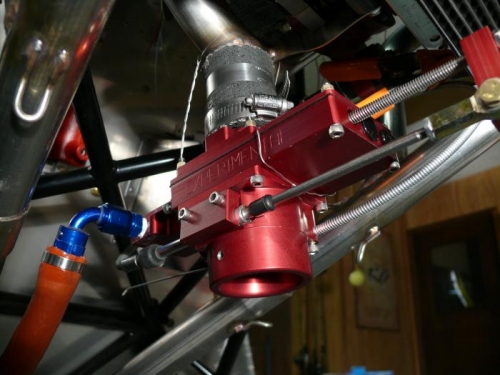 Close-up showing safety wire.