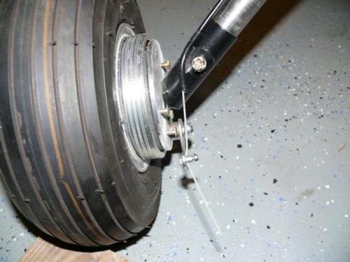 Brake Cable Secured at Wheel