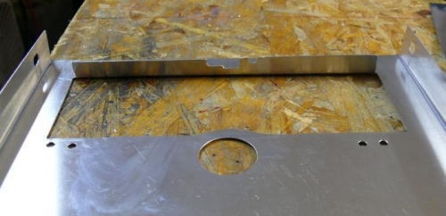 shot showing trimming of rear air dam