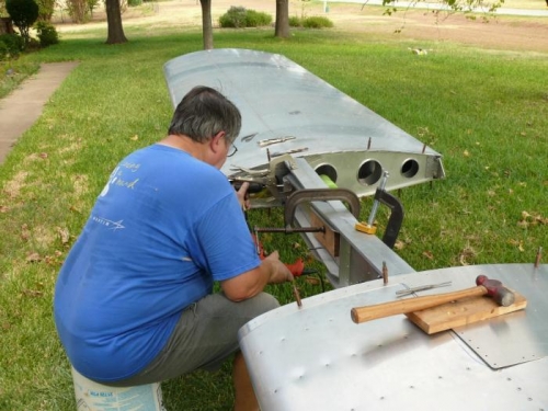Me up-drilling the right wing blocks