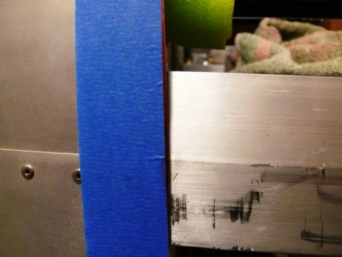 Red Mark = area to trim on wing doubler